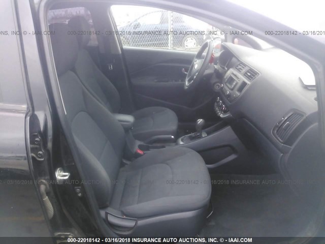 KNADN4A32D6162974 - 2013 KIA RIO EX/SX BLACK photo 5