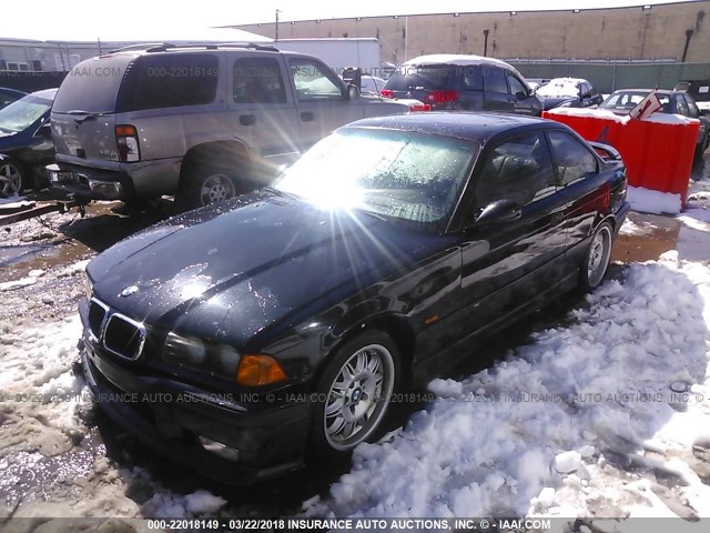 WBSBG9325WEY78632 - 1998 BMW M3 BLACK photo 2