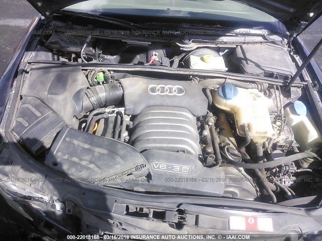 WAULT68EX2A233157 - 2002 AUDI A4 3.0 QUATTRO Navy photo 10