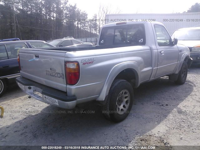 4F4YR12U22TM21354 - 2002 MAZDA B3000 SILVER photo 4