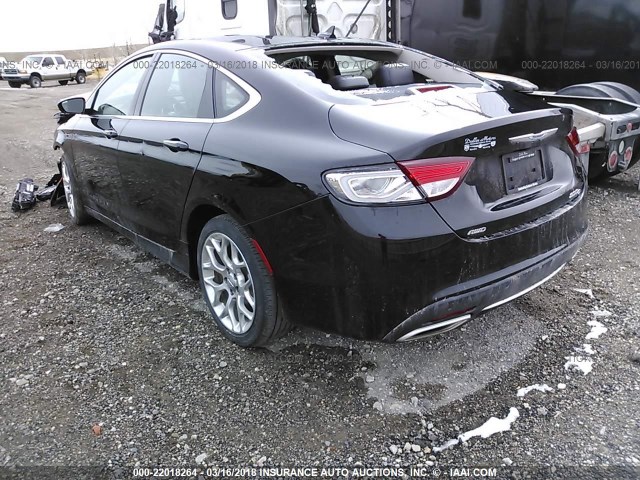 1C3CCCEG9FN648657 - 2015 CHRYSLER 200 C BLACK photo 3