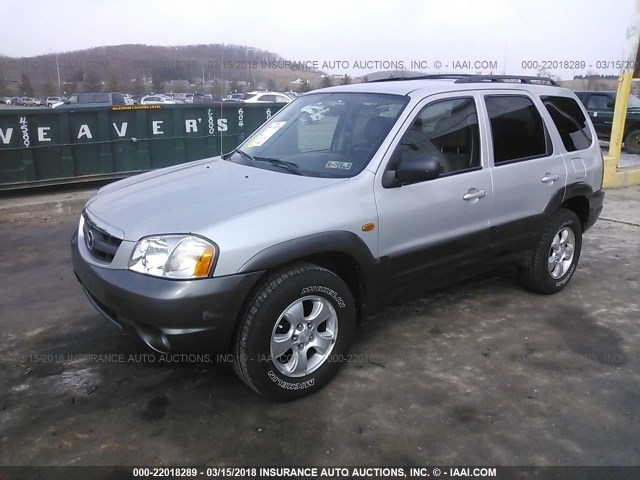 4F2YZ94133KM34308 - 2003 MAZDA TRIBUTE LX SILVER photo 2