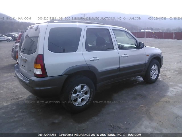 4F2YZ94133KM34308 - 2003 MAZDA TRIBUTE LX SILVER photo 4