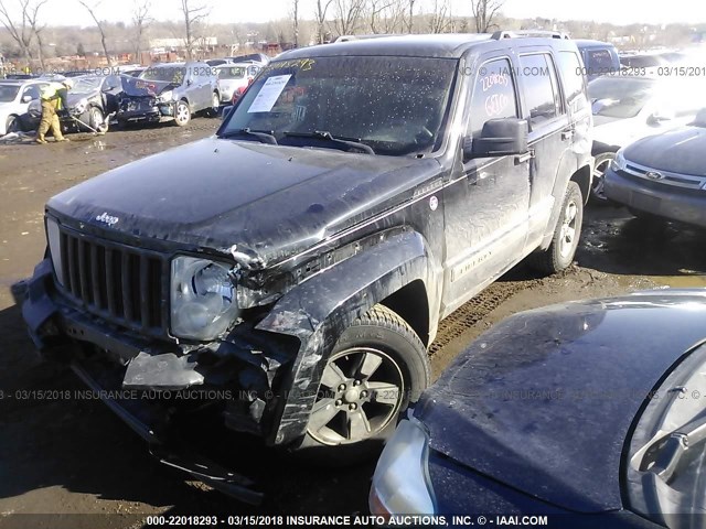 1J8GN28K48W132987 - 2008 JEEP LIBERTY SPORT BLACK photo 2