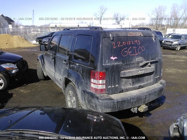 1J8GN28K48W132987 - 2008 JEEP LIBERTY SPORT BLACK photo 3