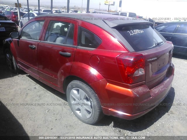 1B3HB48BX7D526408 - 2007 DODGE CALIBER SXT RED photo 3