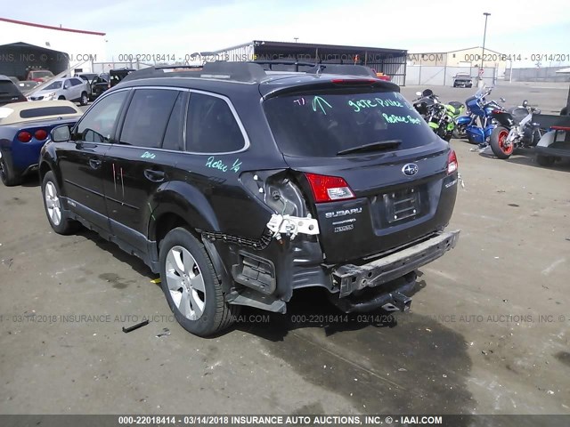 4S4BRCKC0B3403125 - 2011 SUBARU OUTBACK 2.5I LIMITED GRAY photo 3