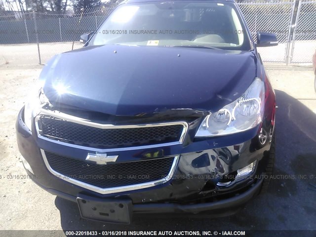 1GNKRGED2BJ367845 - 2011 CHEVROLET TRAVERSE LT BLUE photo 6