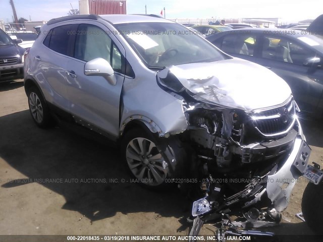 KL4CJASB2HB228588 - 2017 BUICK ENCORE PREFERRED SILVER photo 1