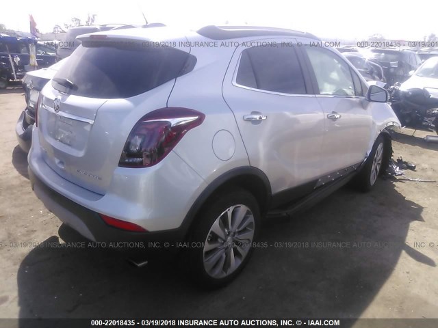 KL4CJASB2HB228588 - 2017 BUICK ENCORE PREFERRED SILVER photo 4