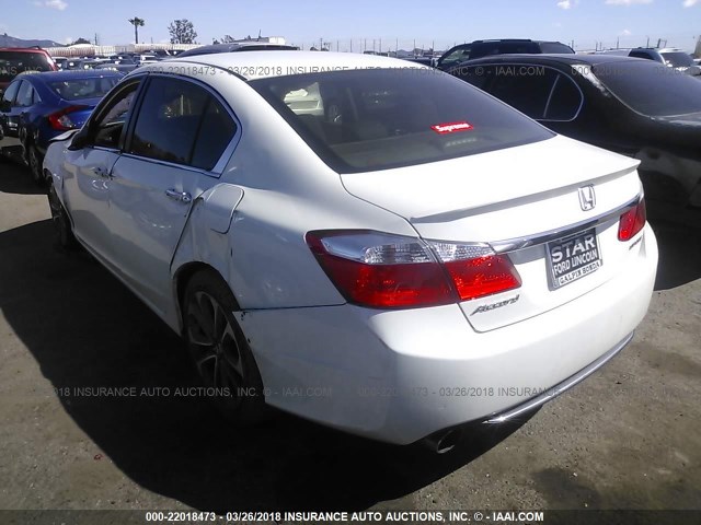 1HGCR2F59FA022813 - 2015 HONDA ACCORD SPORT Biały zdjęcie 3