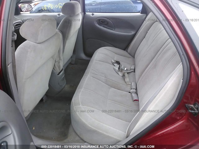 1FAFP52U1WA112365 - 1998 FORD TAURUS LX/SE RED photo 8