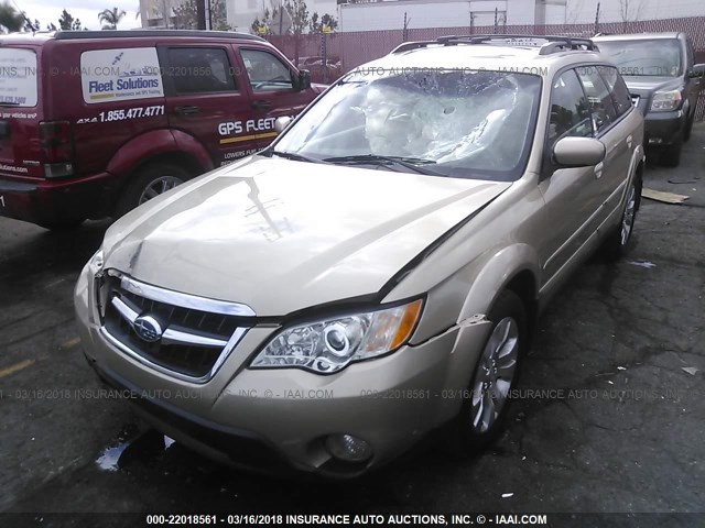 4S4BP62CX87319385 - 2008 SUBARU OUTBACK 2.5I LIMITED GOLD photo 2