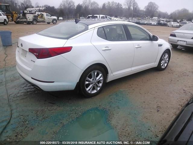 5XXGN4A78CG034337 - 2012 KIA OPTIMA EX WHITE photo 4