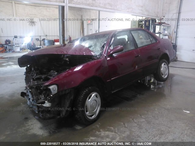 1NXBR18E1WZ001188 - 1998 TOYOTA COROLLA VE/CE/LE 勃艮第红 照片 2