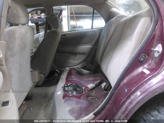 1NXBR18E1WZ001188 - 1998 TOYOTA COROLLA VE/CE/LE 勃艮第红 照片 8
