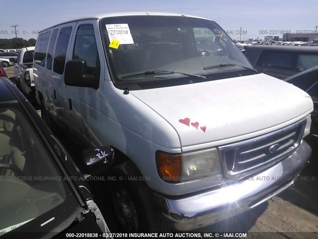 1FBNE31L96DA61824 - 2006 FORD ECONOLINE E350 SUPER DUTY WAGON WHITE photo 1