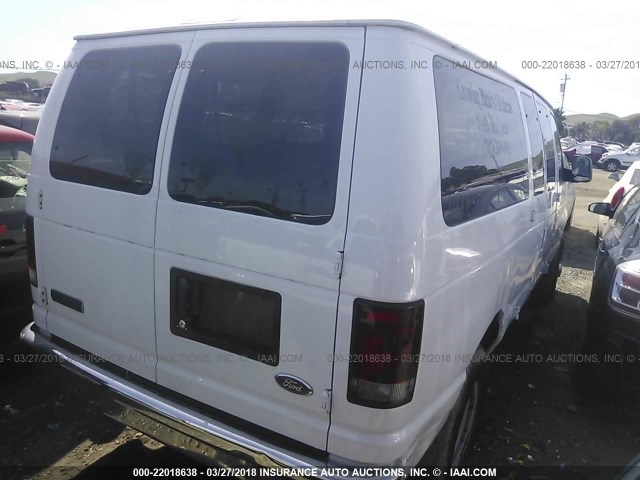 1FBNE31L96DA61824 - 2006 FORD ECONOLINE E350 SUPER DUTY WAGON WHITE photo 4