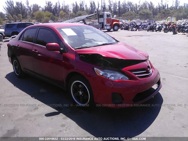 5YFBU4EE2DP089204 - 2013 TOYOTA COROLLA S/LE RED photo 1