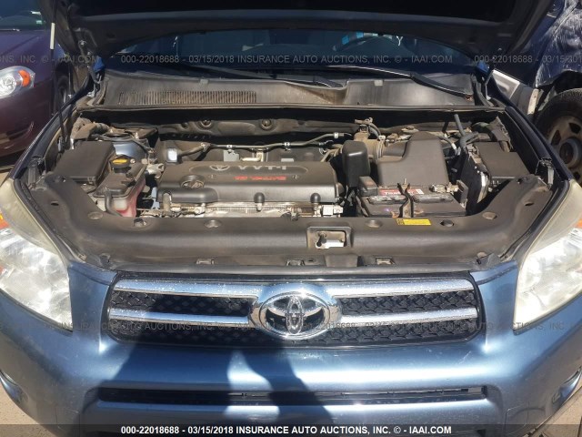 JTMZD31V485092994 - 2008 TOYOTA RAV4 LIMITED BLUE photo 10