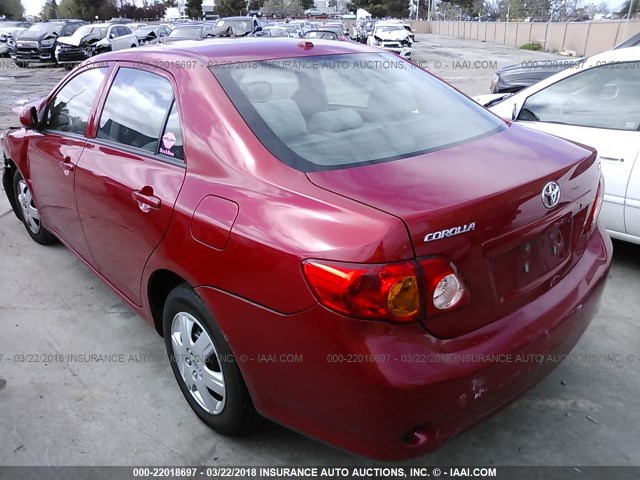 2T1BU4EE0AC415464 - 2010 TOYOTA COROLLA S/LE/XLE RED photo 3