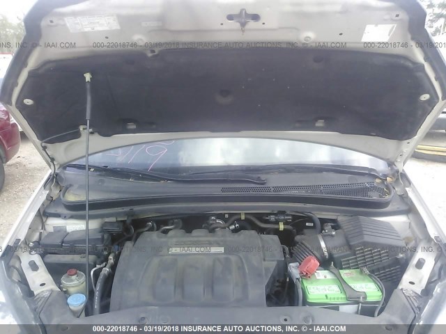 5FNRL38757B037445 - 2007 HONDA ODYSSEY EXL ვერცხლისფერი ფოტო 10