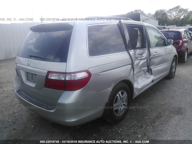 5FNRL38757B037445 - 2007 HONDA ODYSSEY EXL ვერცხლისფერი ფოტო 4