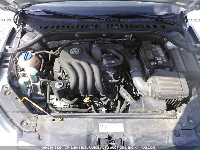 3VW2K7AJ8CM307515 - 2012 VOLKSWAGEN JETTA S 银色 照片 10