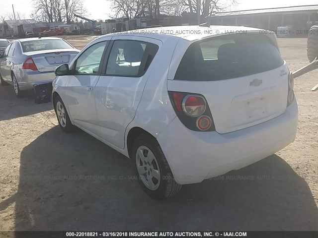 1G1JA6SH1D4190163 - 2013 CHEVROLET SONIC LS 白色 照片 3