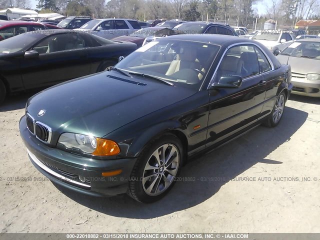 WBABS53442EV88549 - 2002 BMW 330 CI GREEN photo 2