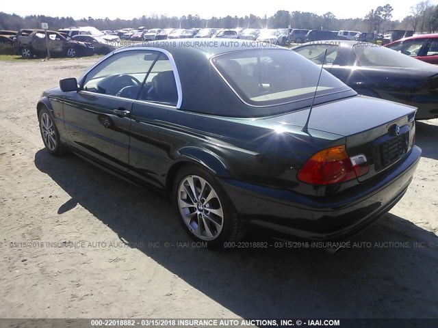 WBABS53442EV88549 - 2002 BMW 330 CI GREEN photo 3