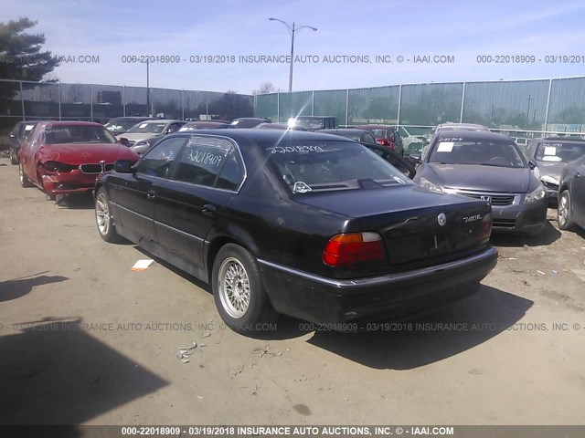 WBAGJ8325WDM24263 - 1998 BMW 740 IL BLACK photo 3