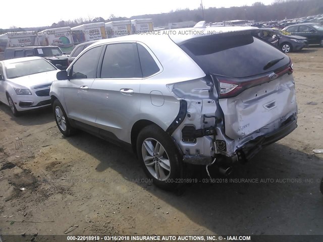 2FMPK3J80GBB25647 - 2016 FORD EDGE SEL SILVER photo 3