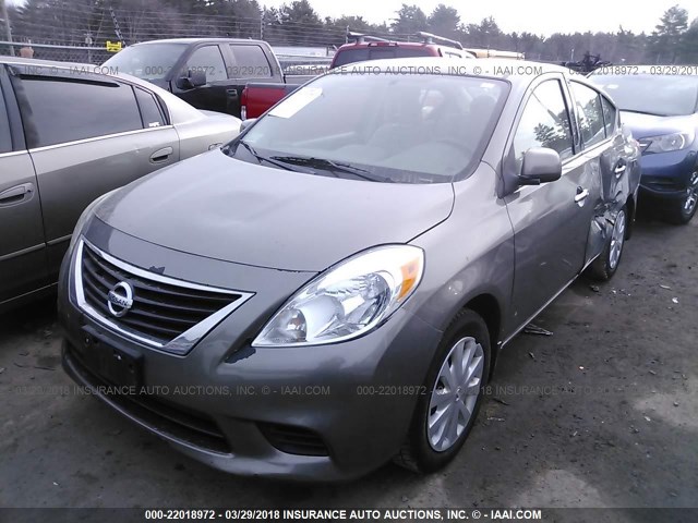 3N1CN7APXEL808579 - 2014 NISSAN VERSA S/S PLUS/SV/SL GRAY photo 2