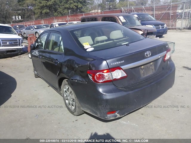 JTDBU4EE8B9128770 - 2011 TOYOTA COROLLA S/LE GRAY photo 3