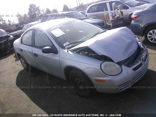 1B3ES26C55D145680 - 2005 DODGE NEON SE SILVER photo 1