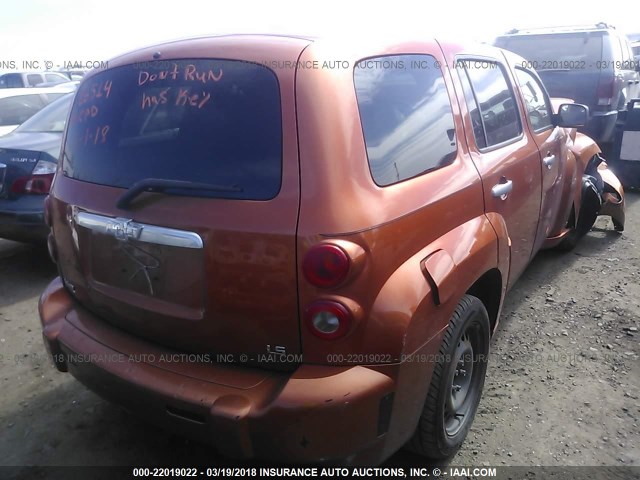 3GNDA13D27S587573 - 2007 CHEVROLET HHR LS ORANGE photo 4