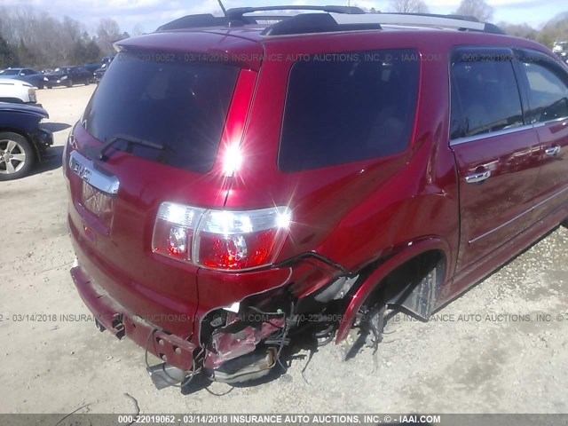 1GKKRTED7CJ239172 - 2012 GMC ACADIA DENALI RED photo 6