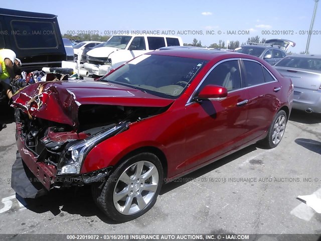 1G6AB5SA3G0116114 - 2016 CADILLAC ATS LUXURY RED photo 2