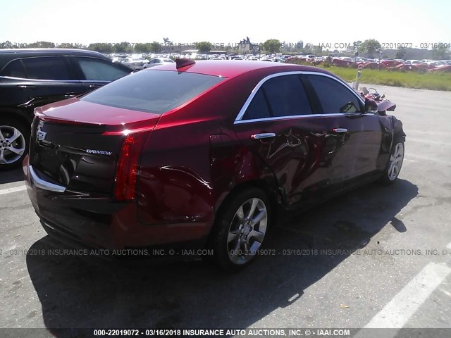 1G6AB5SA3G0116114 - 2016 CADILLAC ATS LUXURY RED photo 4