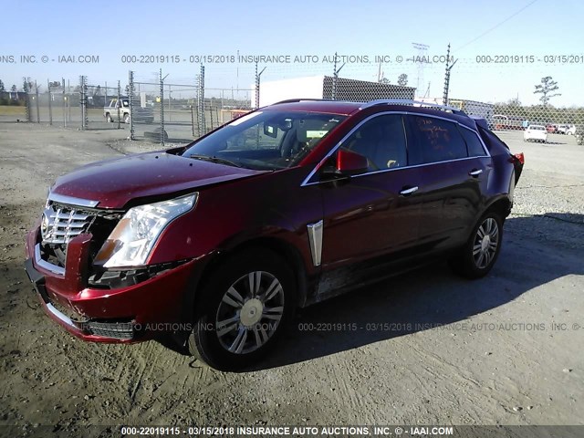 3GYFNBE31ES525900 - 2014 CADILLAC SRX LUXURY COLLECTION MAROON photo 2