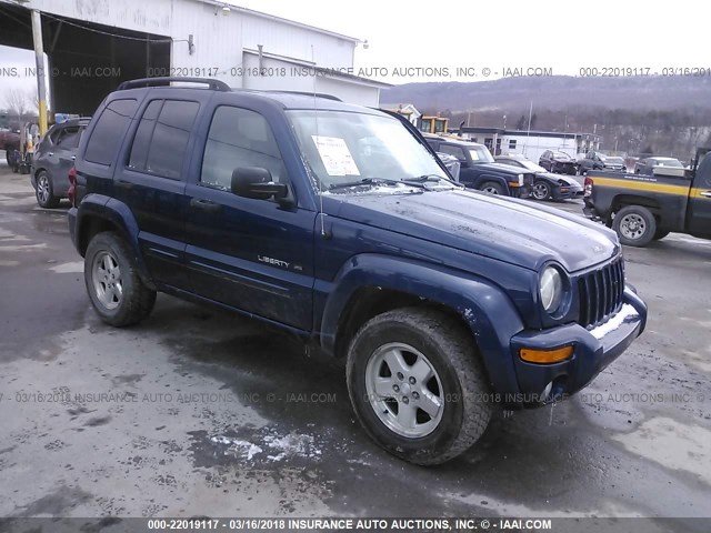 1J4GL58KX3W579499 - 2003 JEEP LIBERTY LIMITED BLUE photo 1