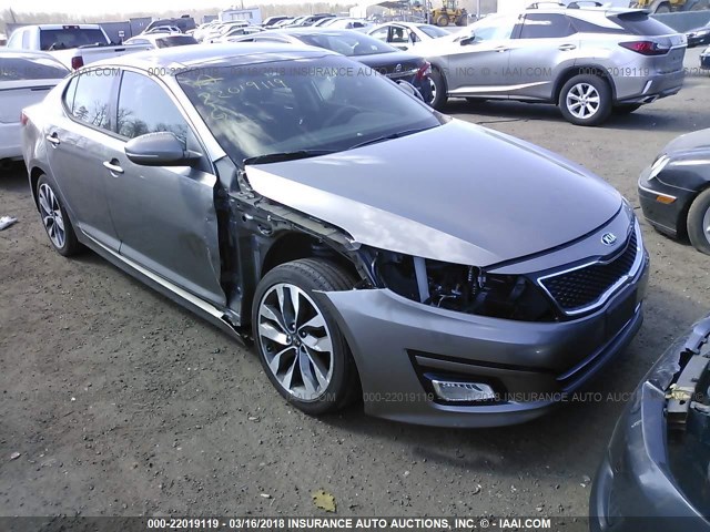 5XXGR4A60FG399305 - 2015 KIA OPTIMA SX GRAY photo 1