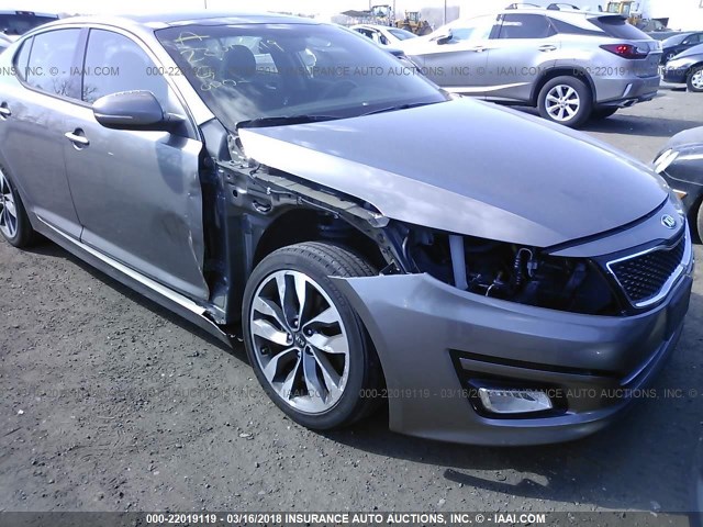 5XXGR4A60FG399305 - 2015 KIA OPTIMA SX GRAY photo 6