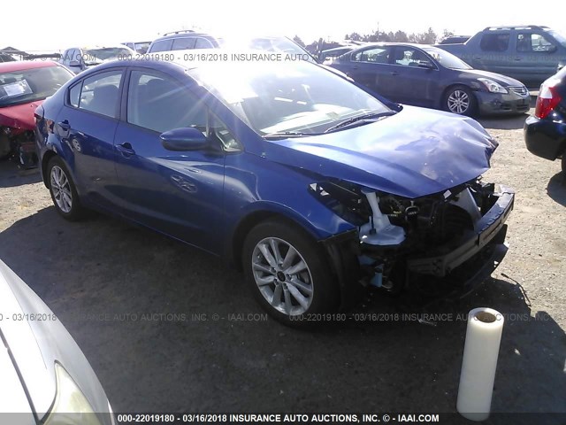 3KPFL4A79HE122654 - 2017 KIA FORTE LX/S BLUE photo 1