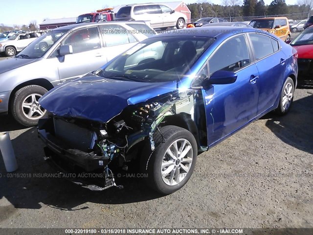 3KPFL4A79HE122654 - 2017 KIA FORTE LX/S BLUE photo 2