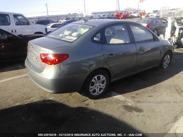 KMHDU46D29U700806 - 2009 HYUNDAI ELANTRA GLS/SE GRAY photo 4