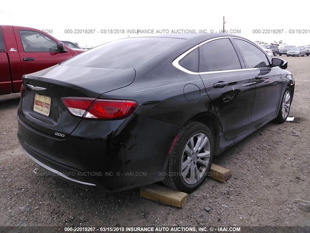 1C3CCCAB6GN109750 - 2016 CHRYSLER 200 LIMITED BLACK photo 4