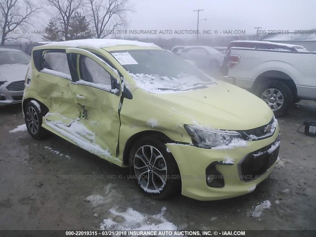 1G1JD6SH8H4116803 - 2017 CHEVROLET SONIC LT YELLOW photo 1