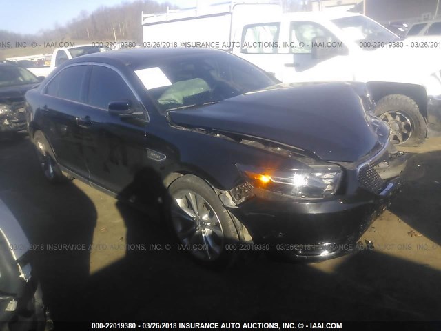 1FAHP2KT3EG112734 - 2014 FORD TAURUS SHO BLACK photo 1